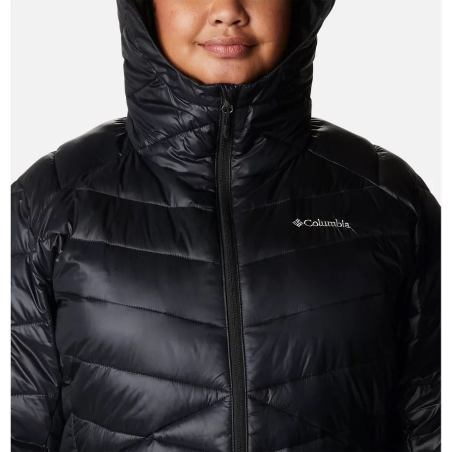 Women's Joy Peak Omni-Heat Infinity Insulated Hooded Jacket Plus Size Black Columbia