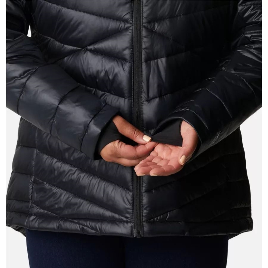 Women's Joy Peak Omni-Heat Infinity Insulated Hooded Jacket Plus Size Black Columbia