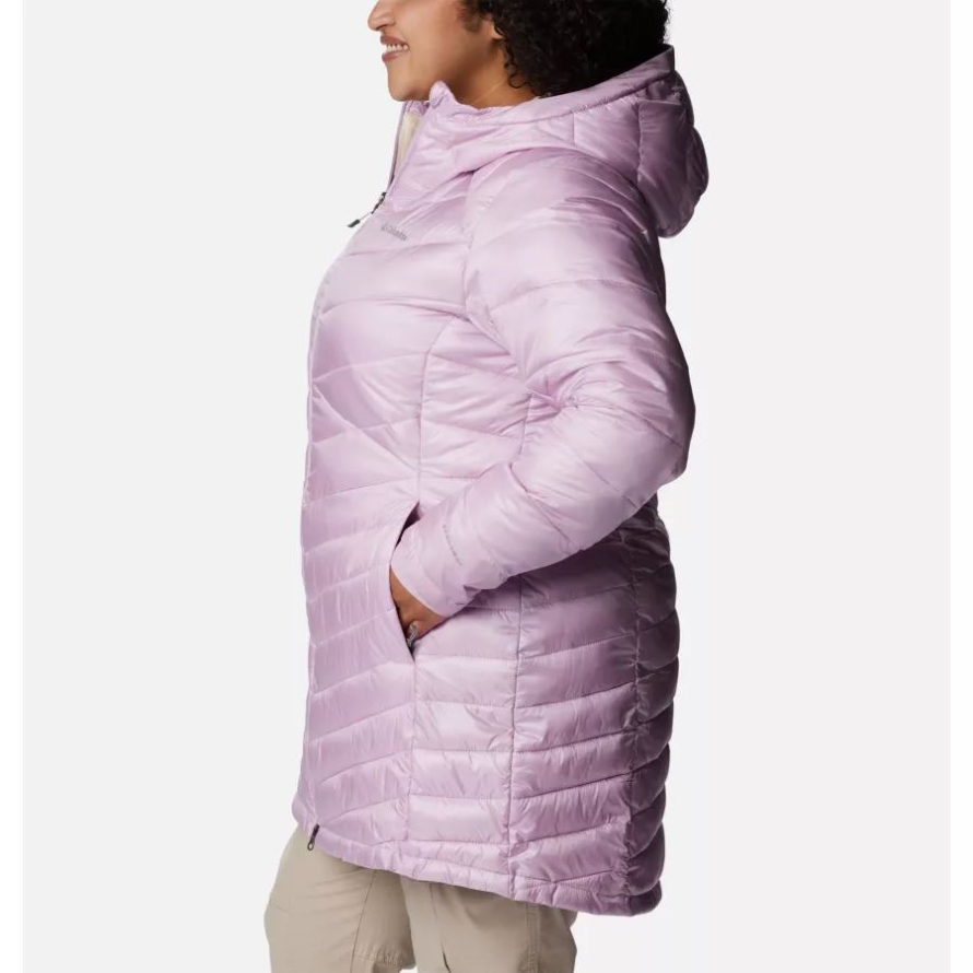 Women's Joy Peak Omni-Heat Infinity Mid Insulated Hooded Jacket Plus Size Columbia Aura