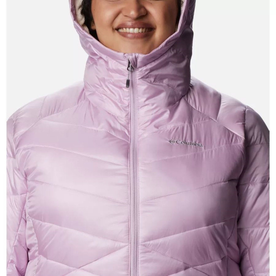Women's Joy Peak Omni-Heat Infinity Mid Insulated Hooded Jacket Plus Size Columbia Aura