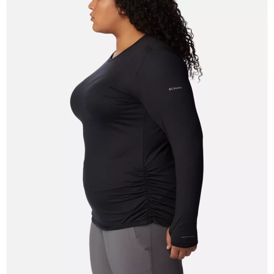 Women's Leslie Falls Long Sleeve Shirt Plus Size Black Columbia