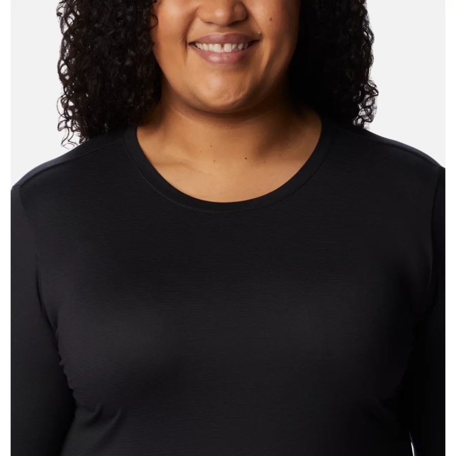 Women's Leslie Falls Long Sleeve Shirt Plus Size Black Columbia