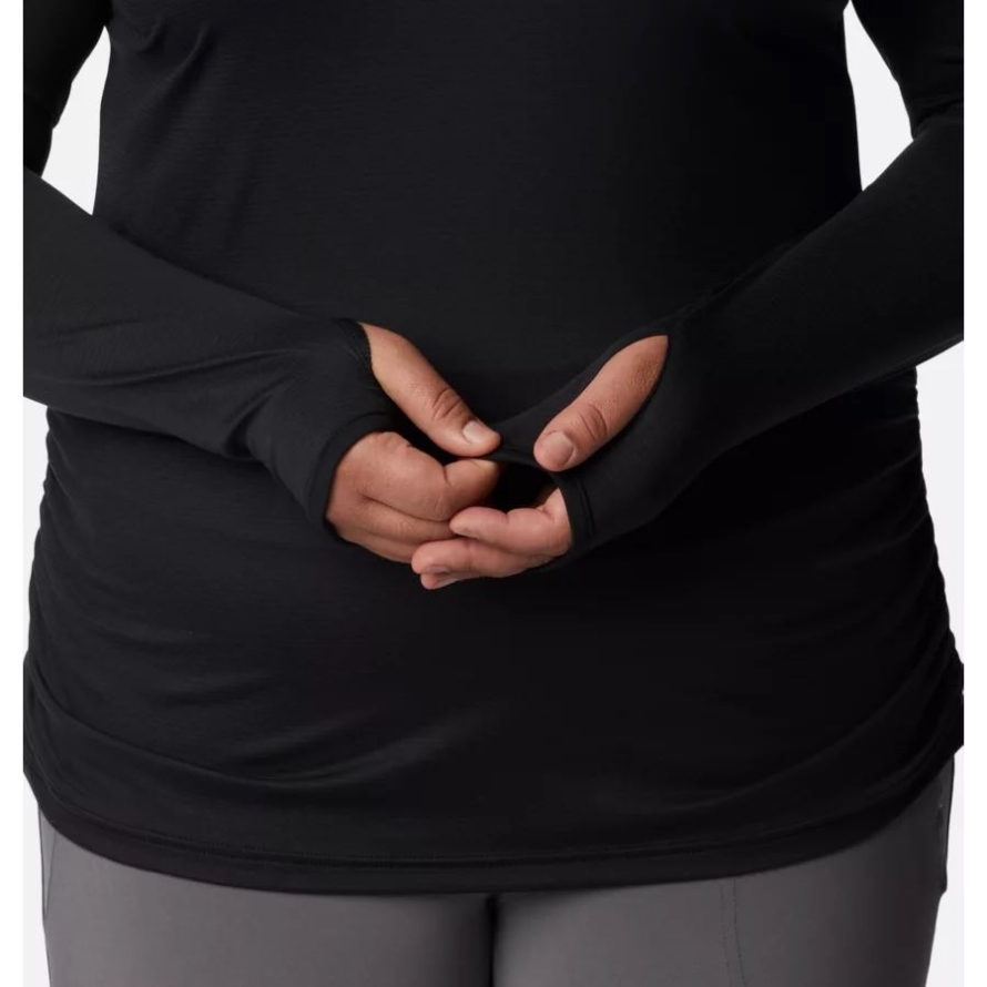 Women's Leslie Falls Long Sleeve Shirt Plus Size Black Columbia