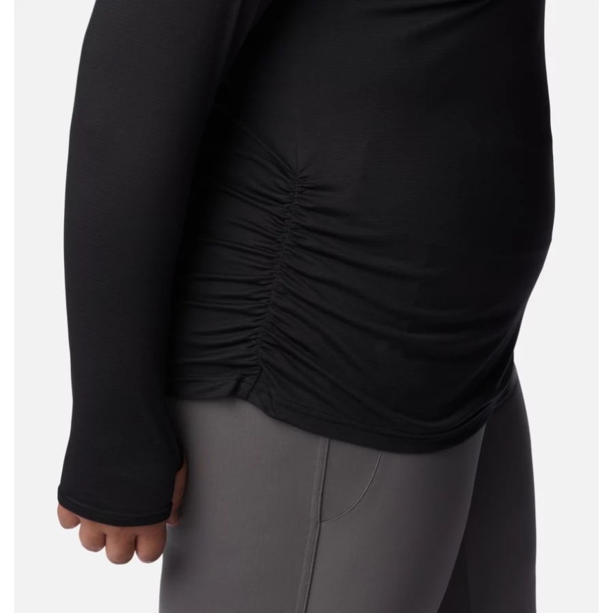 Women's Leslie Falls Long Sleeve Shirt Plus Size Black Columbia