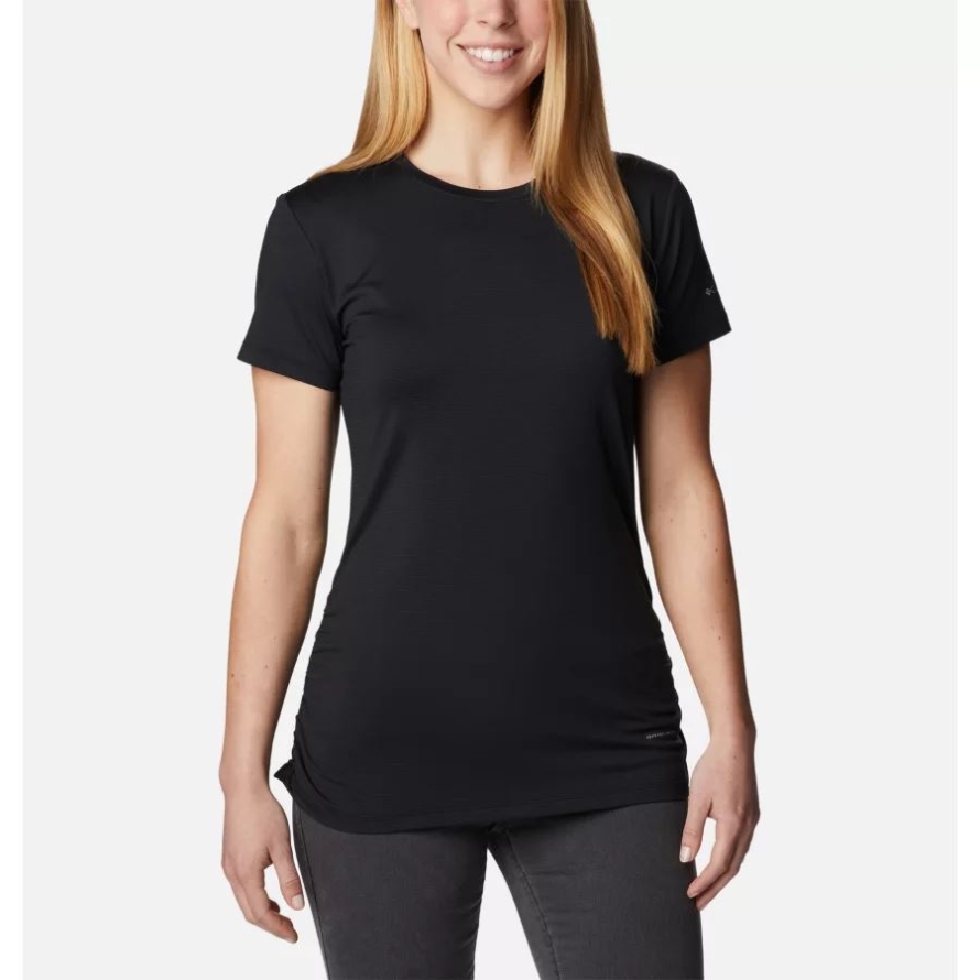 Women's Leslie Falls Short Sleeve Shirt Columbia Black