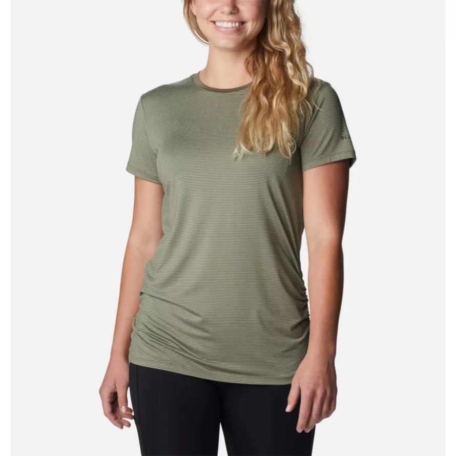 Women's Leslie Falls Short Sleeve Shirt Stone Green Columbia