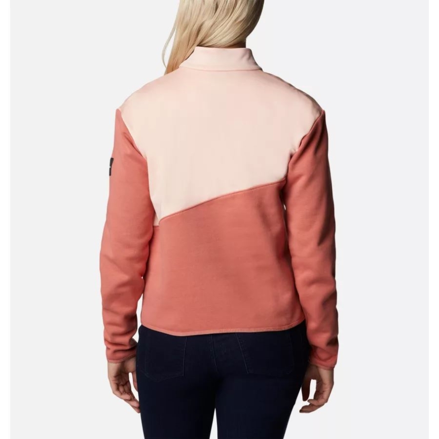 Women's Lodge Hybrid Pullover Dark Coral/Peach Blossom Columbia
