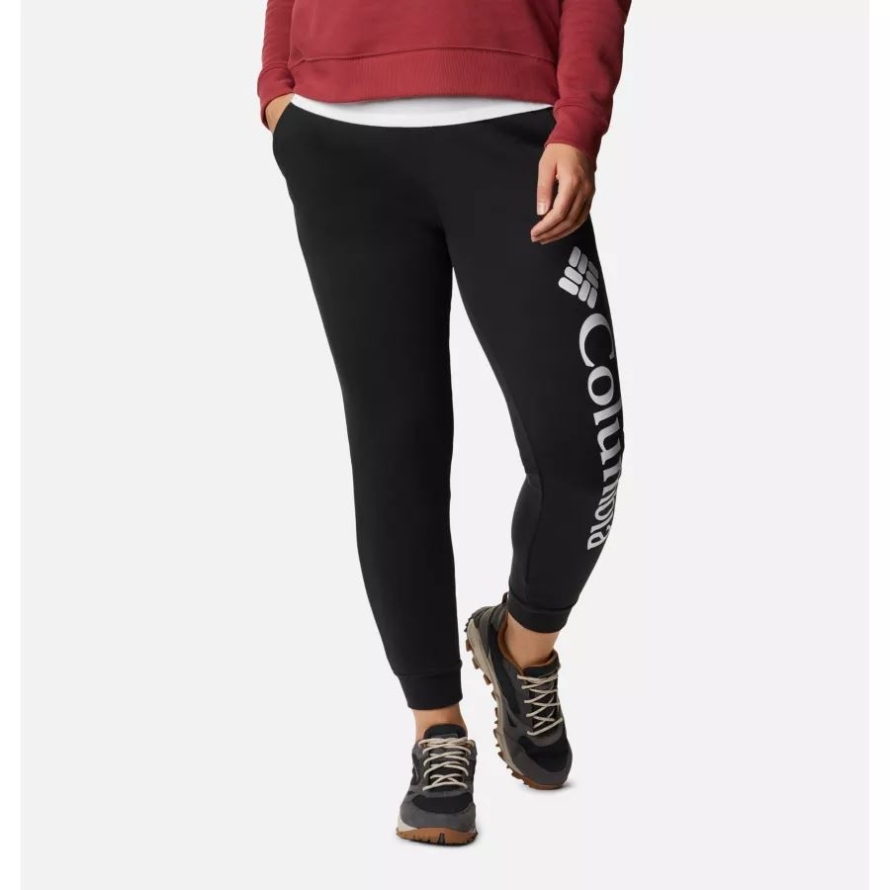 Women's Logo Fleece Joggers Black Columbia