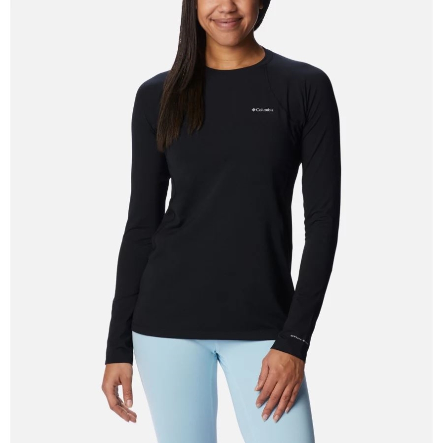 Women's Midweight Baselayer Crew Columbia Brand Black