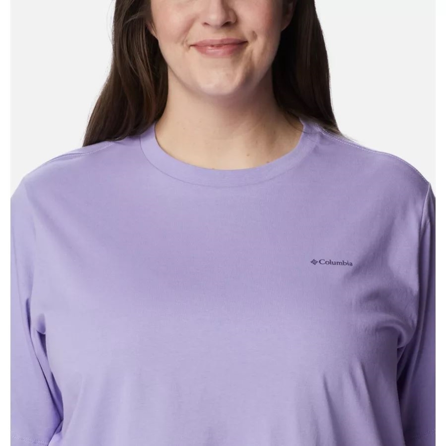 Women's North Cascades Graphic T-Shirt Plus Frosted Purple/Explore NP Graphic Columbia