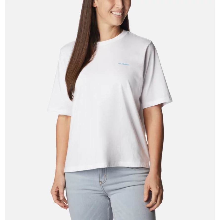 Women's North Cascades Graphic T-Shirt White/Explore NP Graphic Columbia