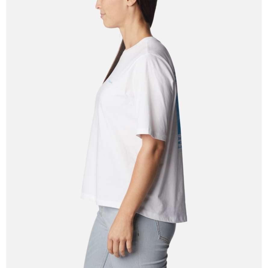 Women's North Cascades Graphic T-Shirt White/Explore NP Graphic Columbia