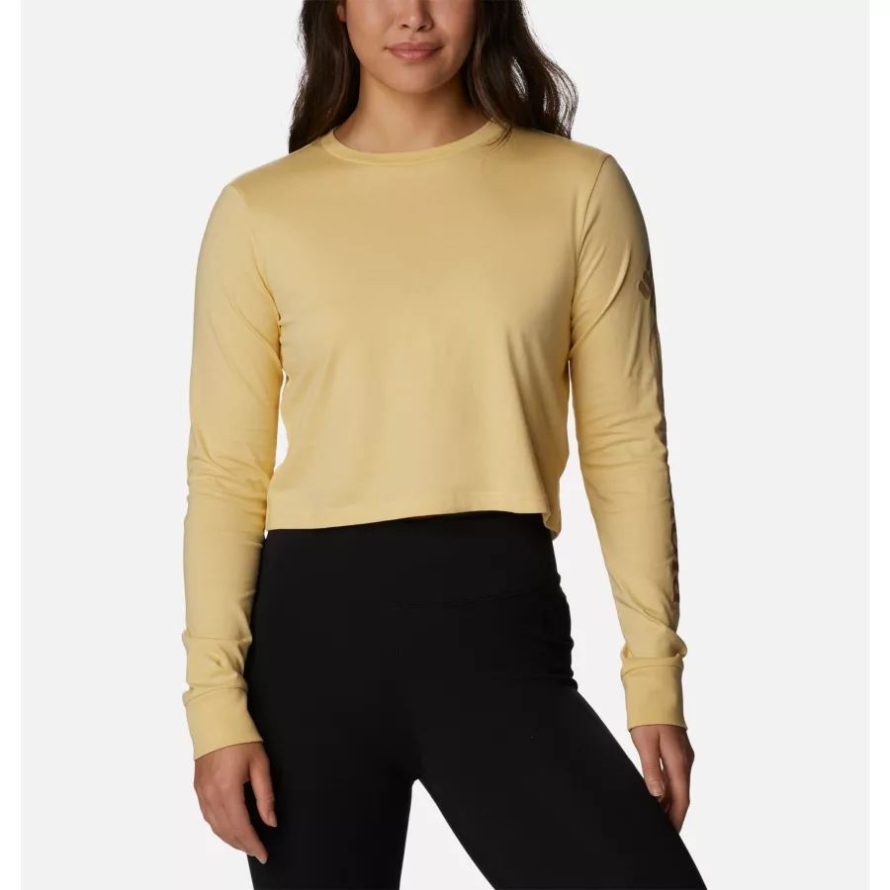 Women's North Cascades Long Sleeve Printed T-Shirt Columbia Cornstalk/CSC Gradient Sleeve