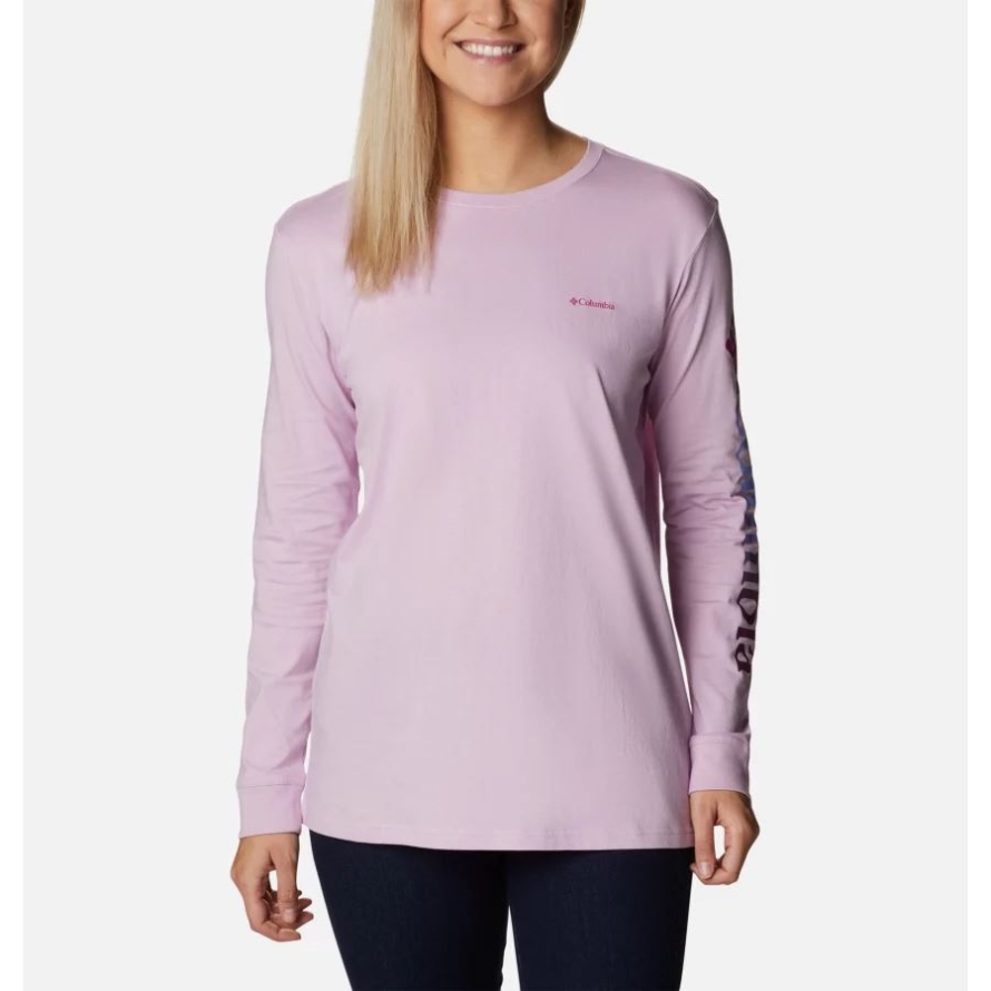 Women's North Cascades Long Sleeve T-shirt Columbia Aura/CSC Gradient Sleeve