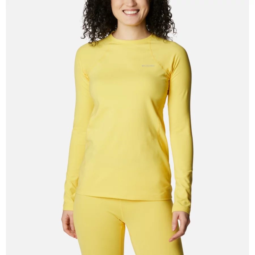 Women's Omni-Heat Midweight Baselayer Crew Columbia Sun Glow