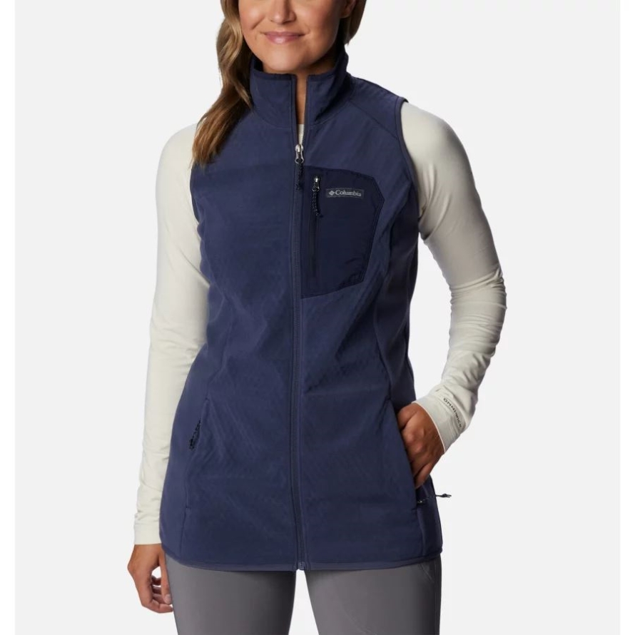 Women's Outdoor Tracks Vest Columbia Nocturnal/Dark Nocturnal