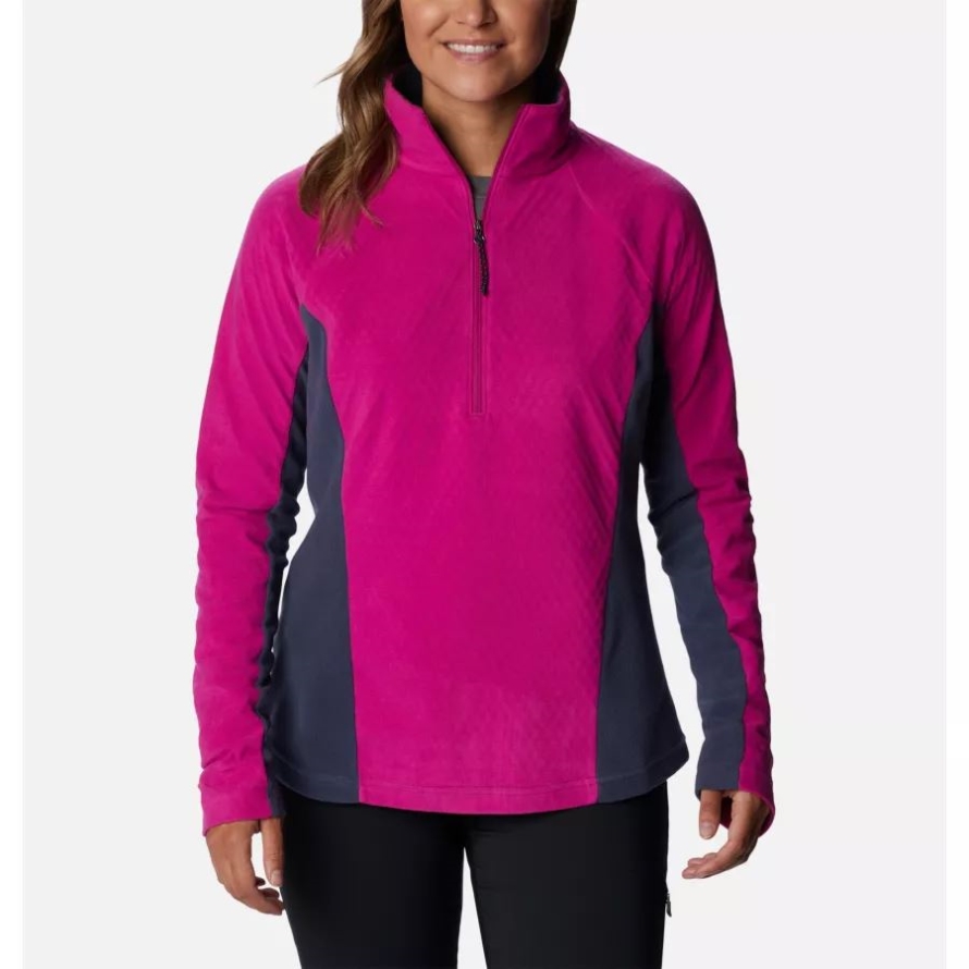 Women's Overlook Pass Half Zip Wild Fuchsia/Nocturnal Columbia