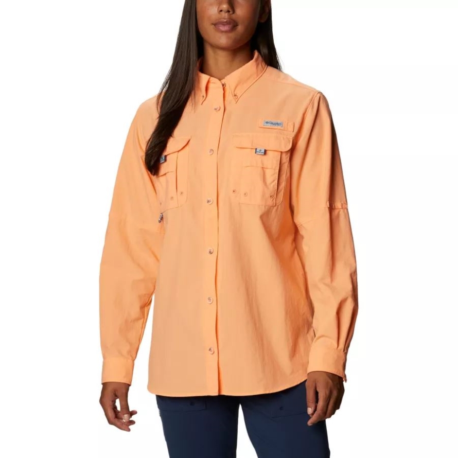 Women's PFG Bahama Long Sleeve Shirt Bright Nectar Columbia
