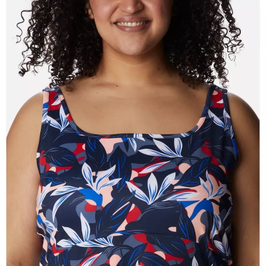 Women's PFG Freezer III Dress Plus Size Columbia Collegiate Navy Hidden Paradise