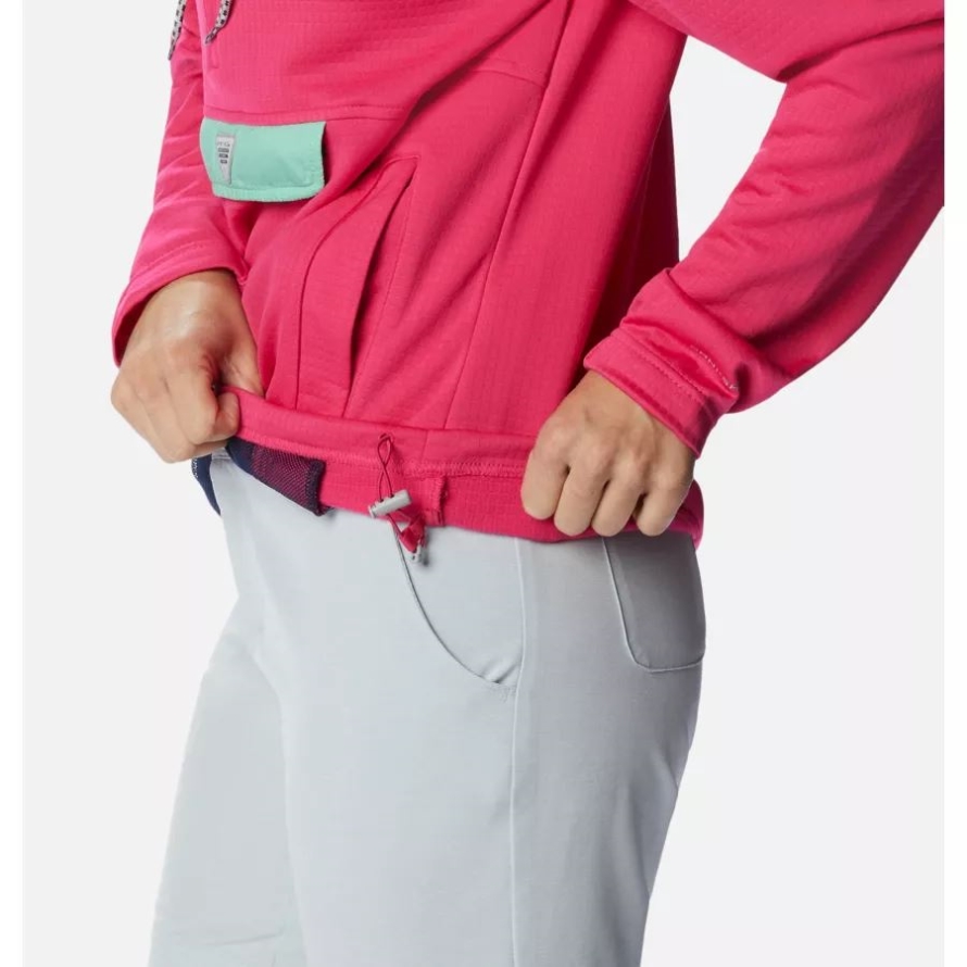 Women's PFG Skiff Guide Fleece Anorak Columbia Cactus Pink/Kelp