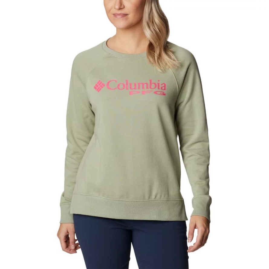 Women's PFG Slack Water French Terry Crew Sweatshirt Columbia Safari