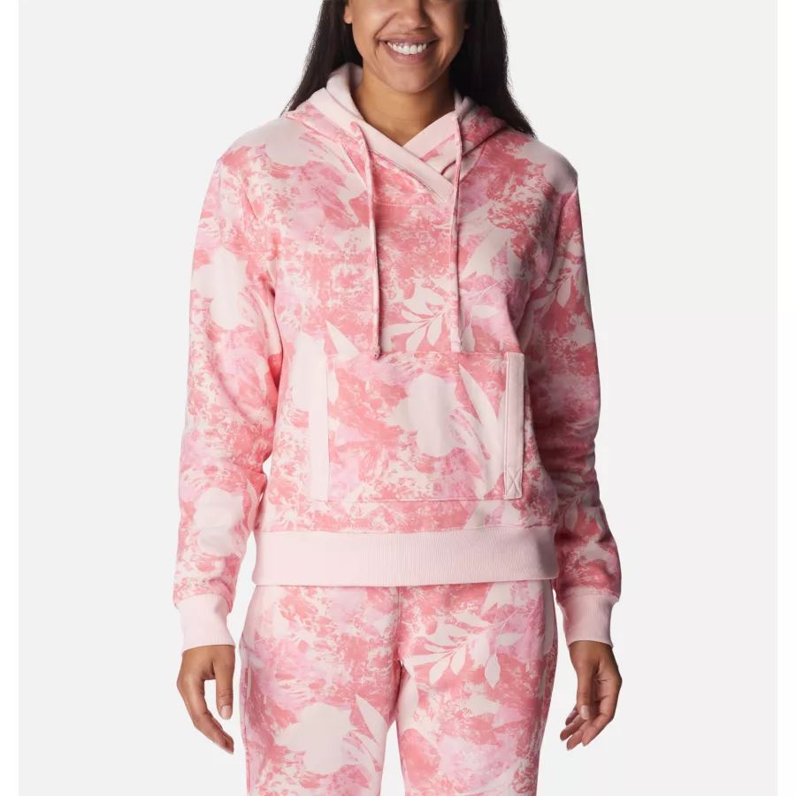 Women's PFG Slack Water French Terry Hoodie Satin Pink Skydye Columbia