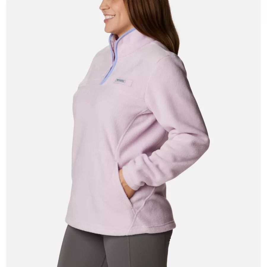 Women's PFG Slack Water Half Zip Fleece Pullover Aura/Serenity Columbia