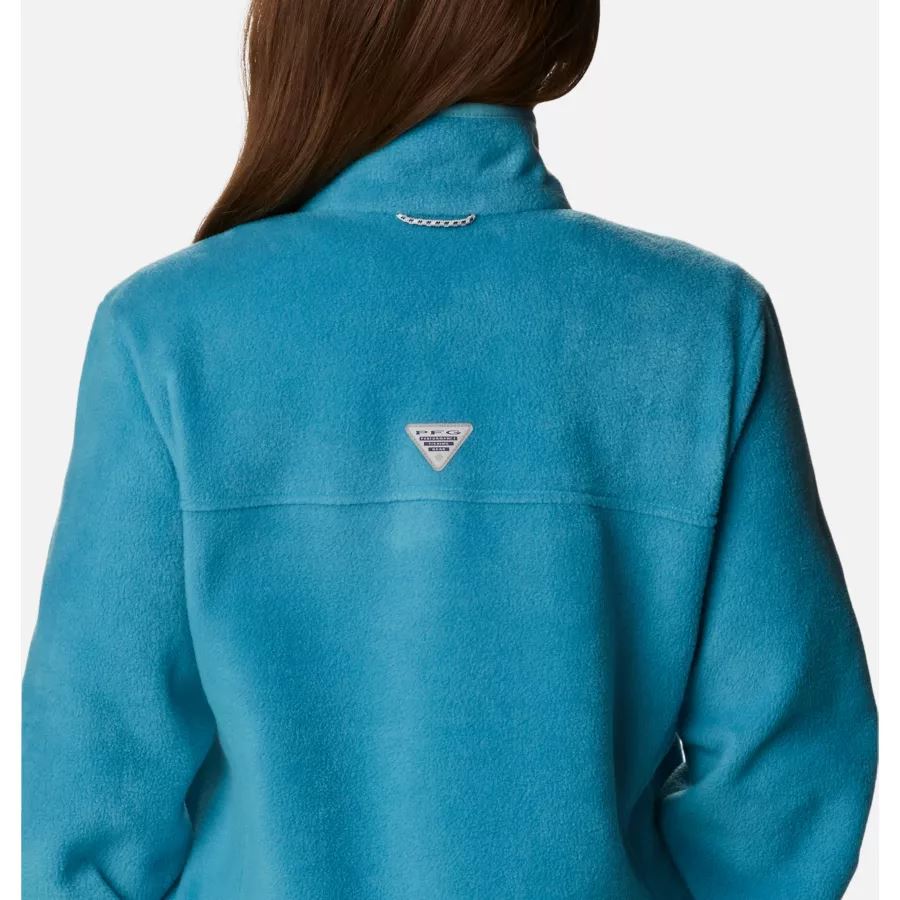 Women's PFG Slack Water Half Zip Fleece Pullover Columbia Deep Marine/Sea Wave