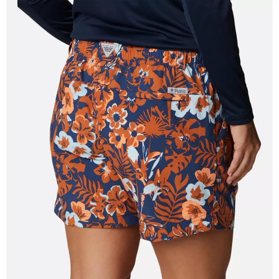 Women's PFG Super Backcast Water Shorts Carbon/Flourish Print Columbia