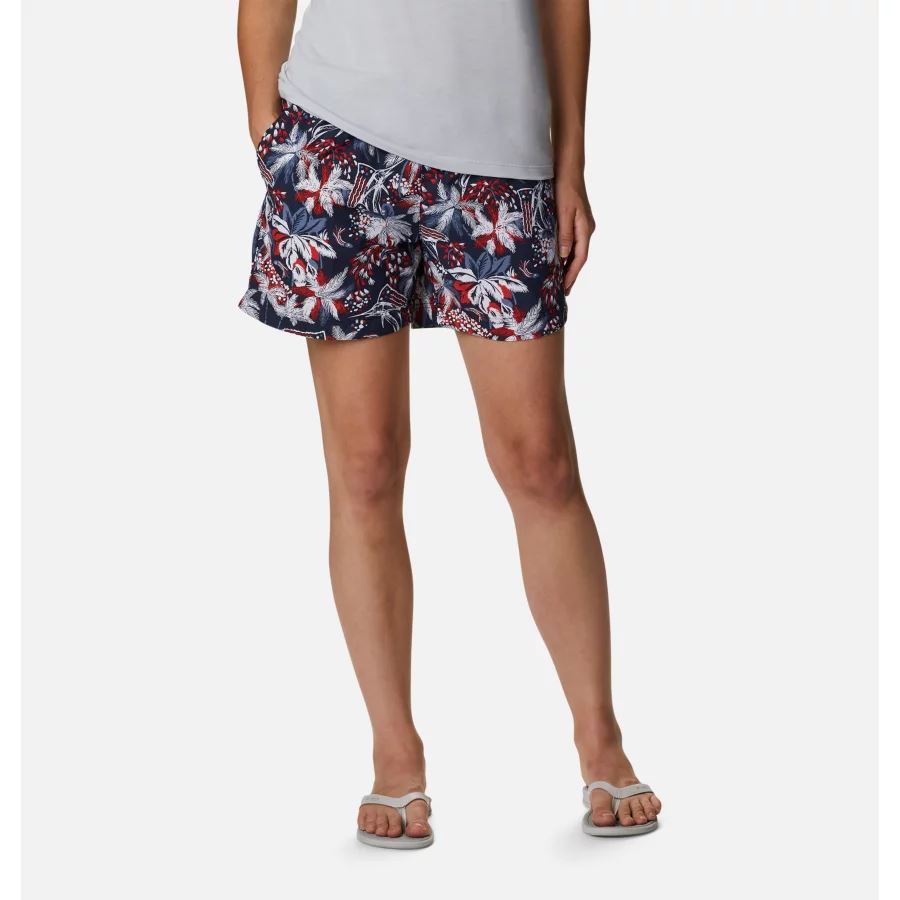 Women's PFG Super Backcast Water Shorts Columbia Collegiate Navy Firework Fishin'