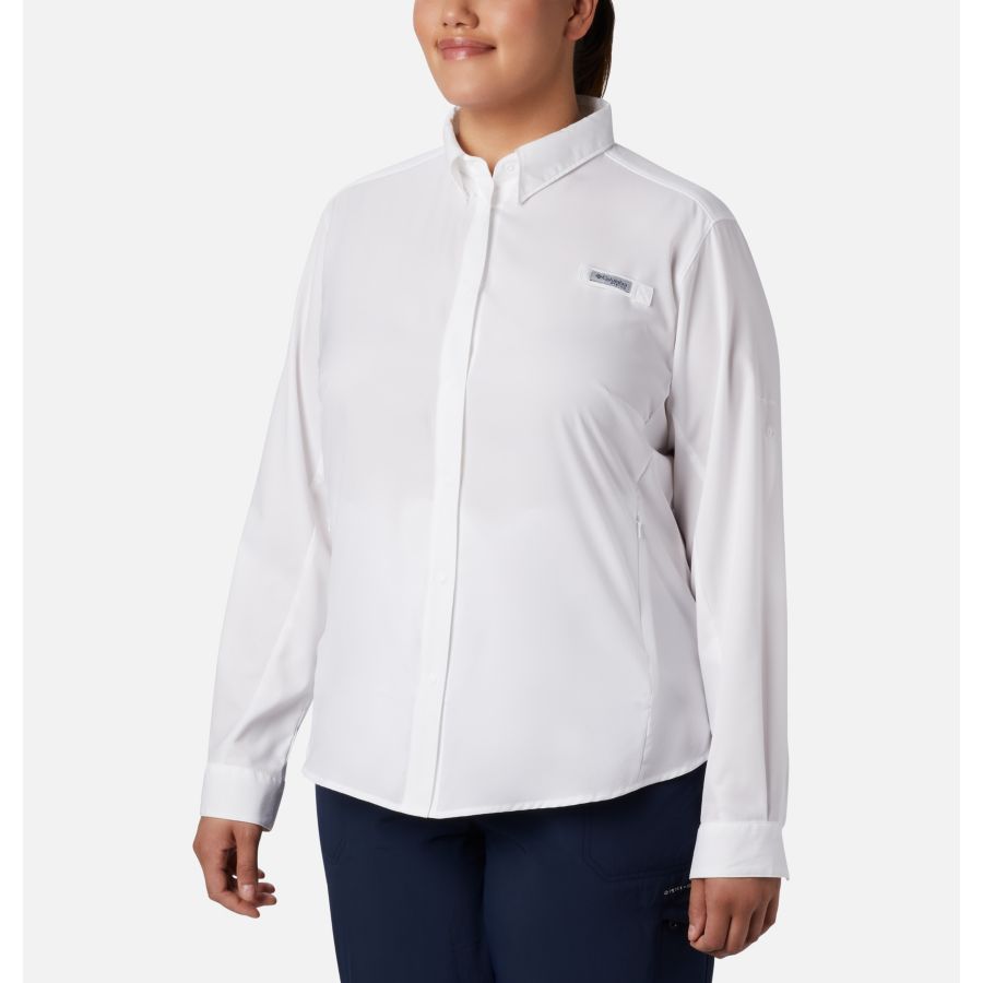 Women's PFG Tamiami II Long Sleeve Shirt Plus Size White Columbia