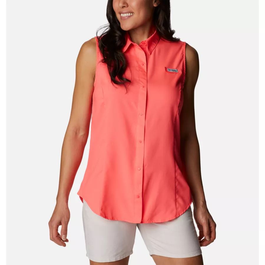Women's PFG Tamiami Sleeveless Shirt Neon Sunrise Columbia