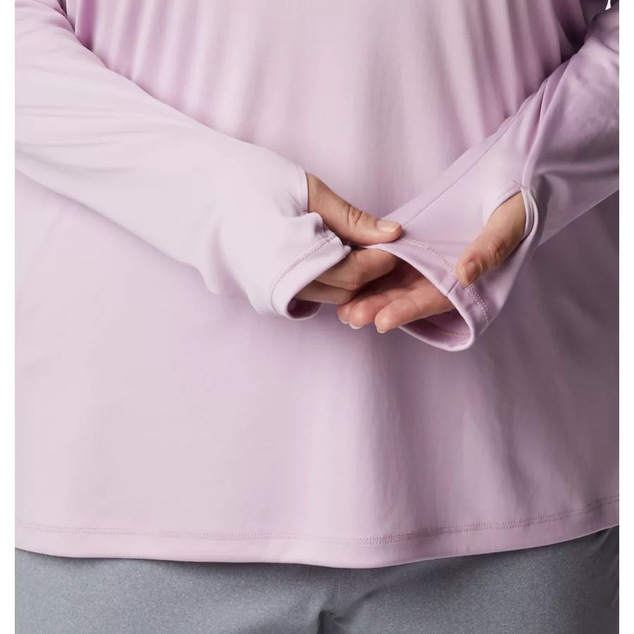 Women's PFG Tidal Tee Hoodie Plus Size Columbia Aura/White Logo