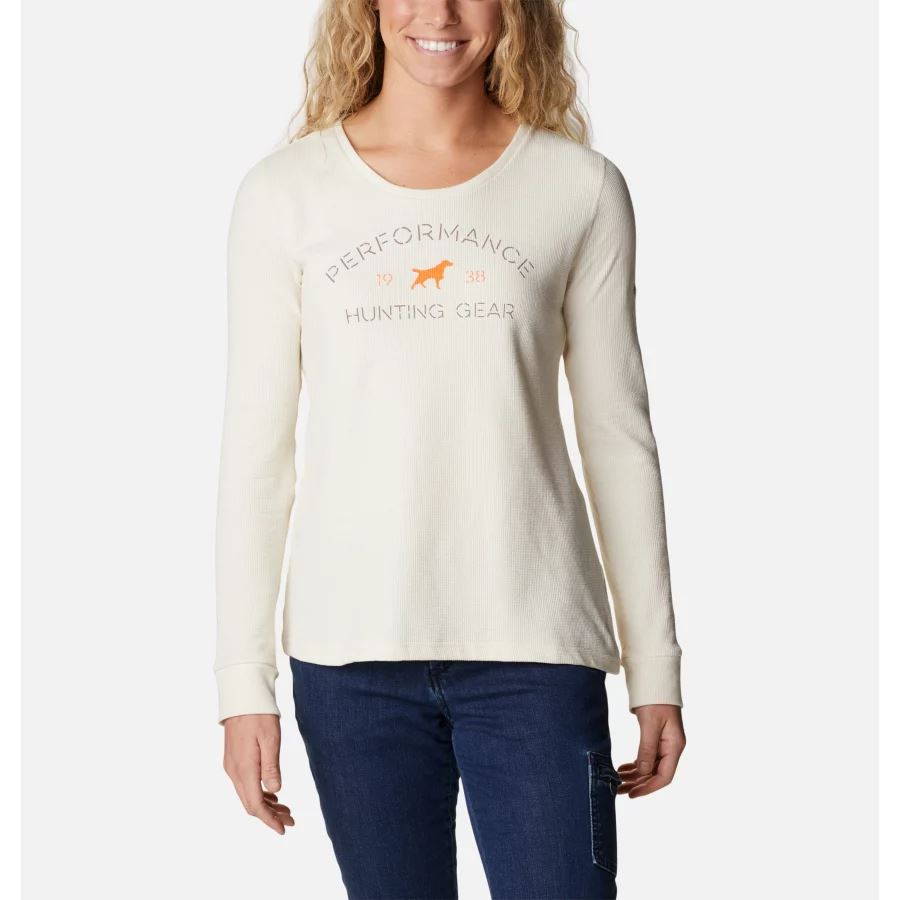 Women's PHG Roughtail University Waffle Shirt Columbia Chalk/Iron Brittany