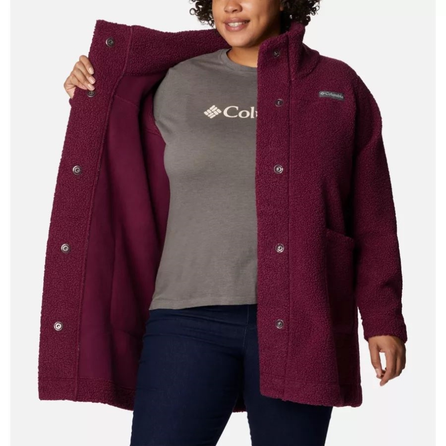 Women's Panorama Long Jacket Plus Size Marionberry Columbia