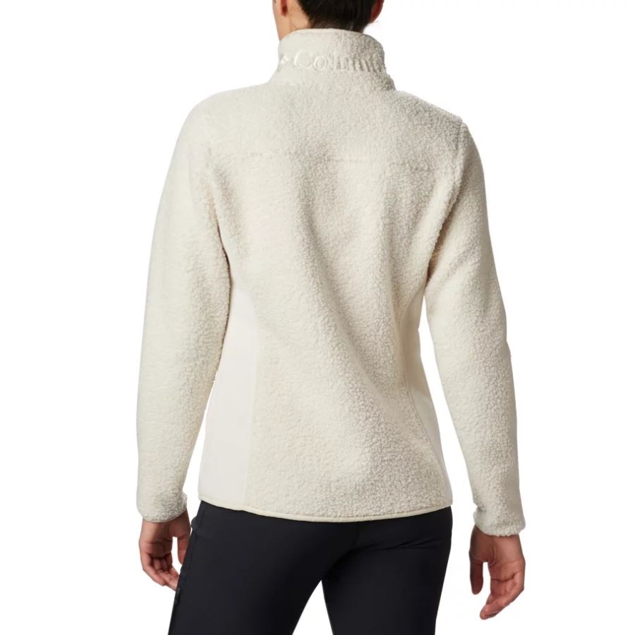 Women's Panorama Sherpa Fleece Jacket Columbia Chalk