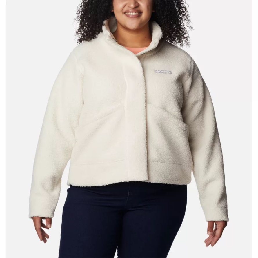 Women's Panorama Snap Fleece Jacket Plus Size Chalk Columbia