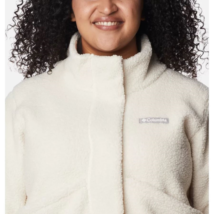 Women's Panorama Snap Fleece Jacket Plus Size Chalk Columbia