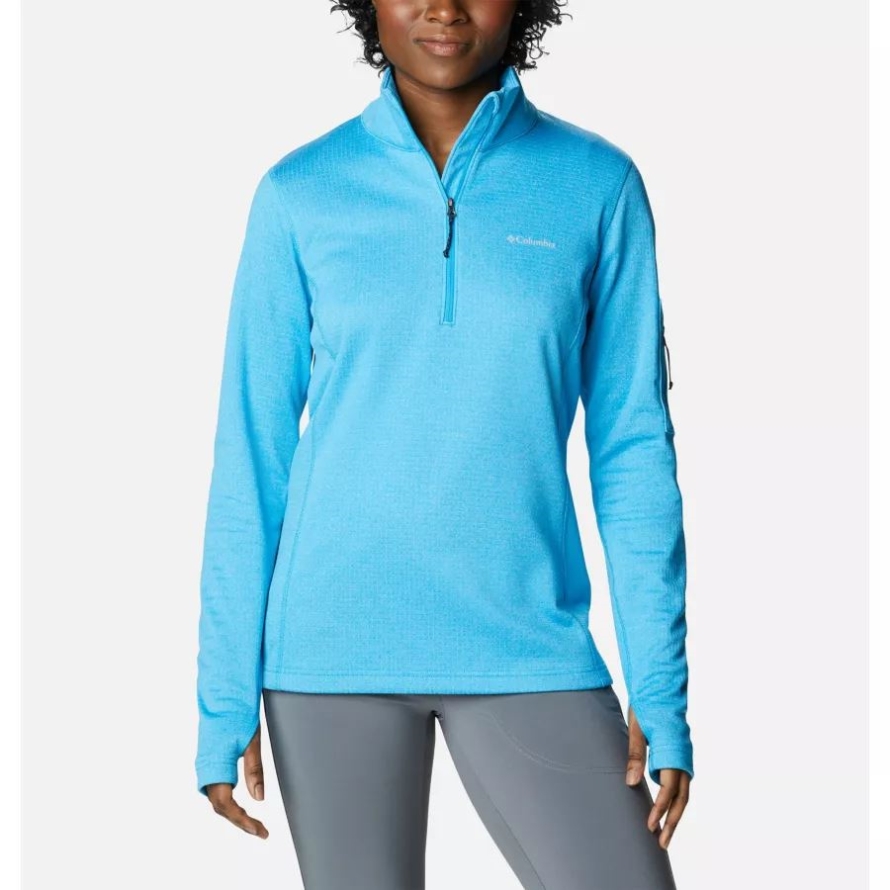 Women's Park View Half Zip Fleece Blue Chill Heather Columbia