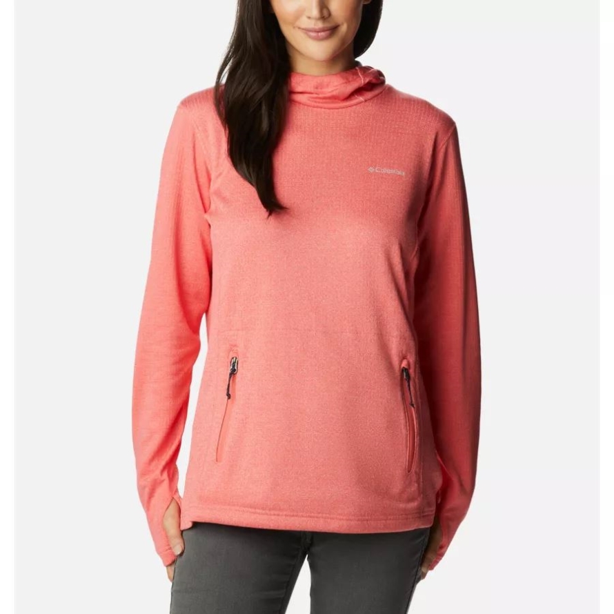 Women's Park View Hooded Fleece Pullover Columbia Blush Pink Heather