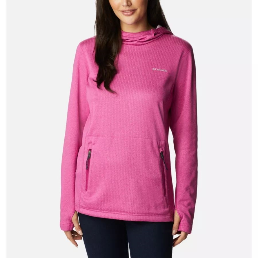 Women's Park View Hooded Fleece Pullover Columbia Wild Fuchsia Heather
