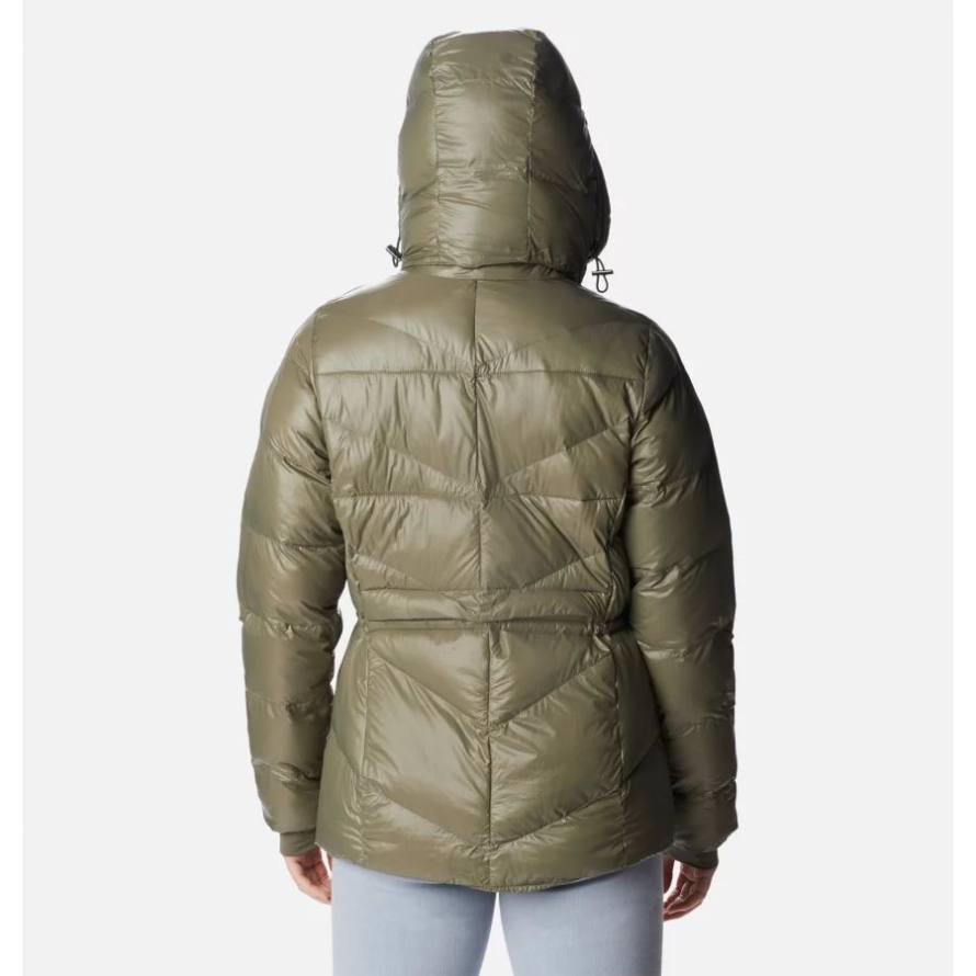 Women's Peak to Park II Insulated Hooded Jacket Columbia Brand Stone Green Gunmetal