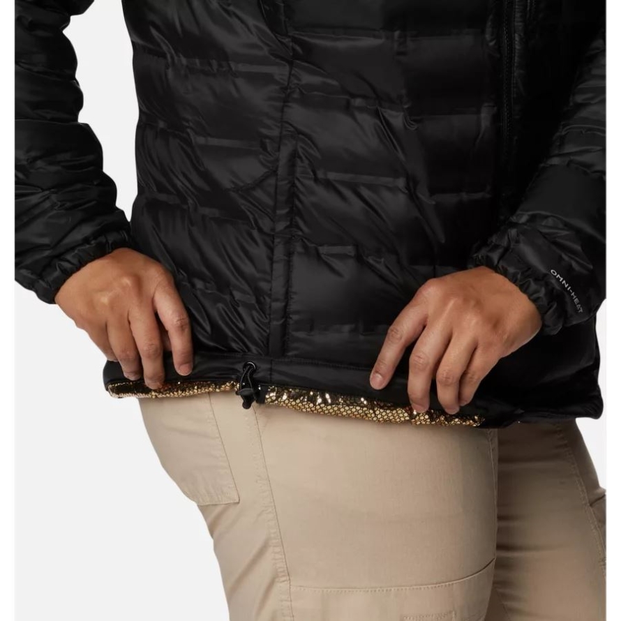 Women's Pebble Peak Down Hooded Jacket Plus Size Columbia Black