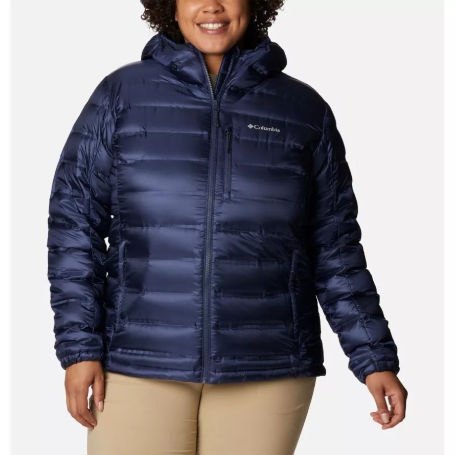 Women's Pebble Peak Down Hooded Jacket Plus Size Nocturnal Columbia
