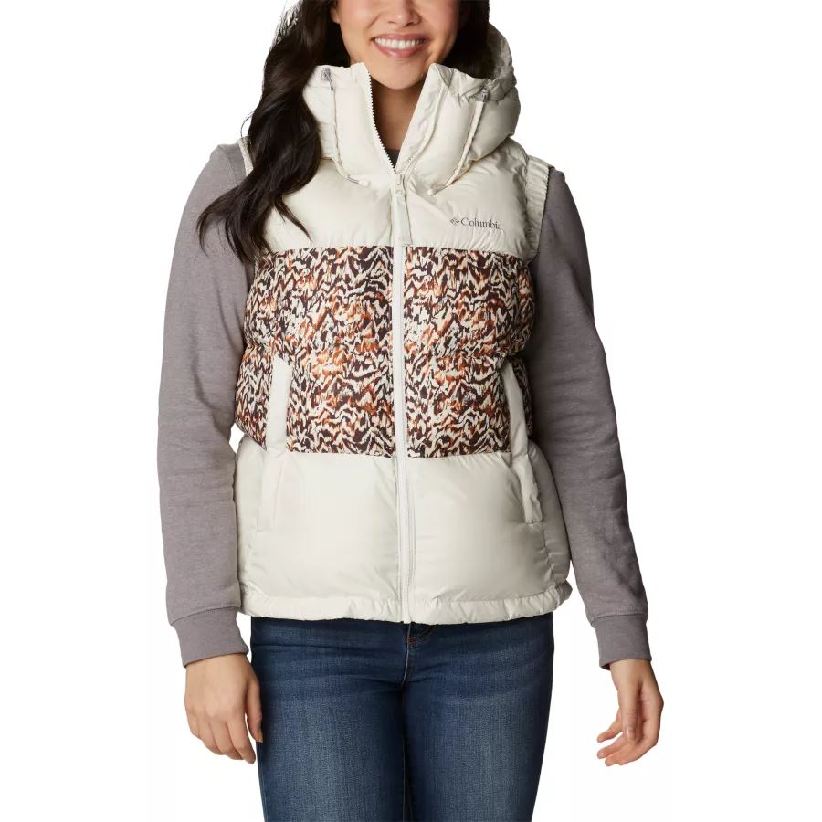 Women's Pike Lake II Insulated Vest Chalk/Chalk Terrain Print Columbia