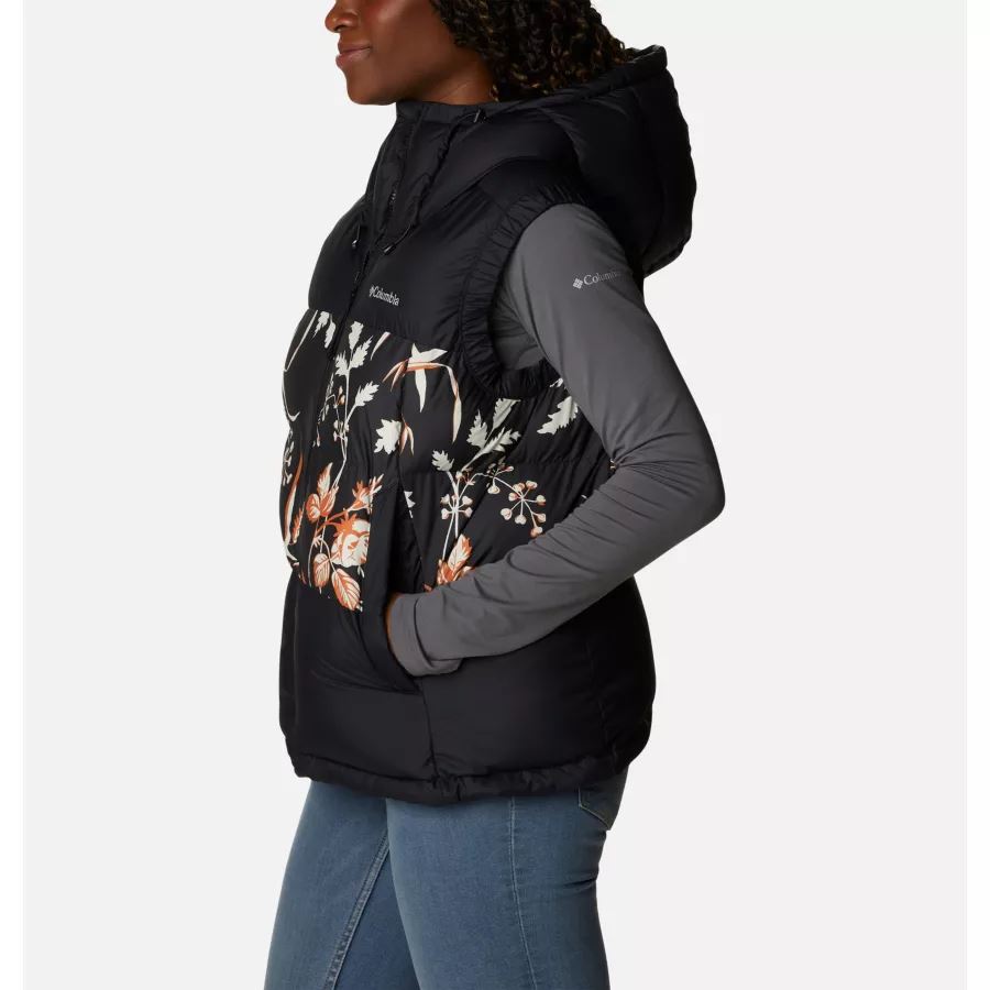 Women's Pike Lake II Insulated Vest Columbia Black/Black Fallgrass Print
