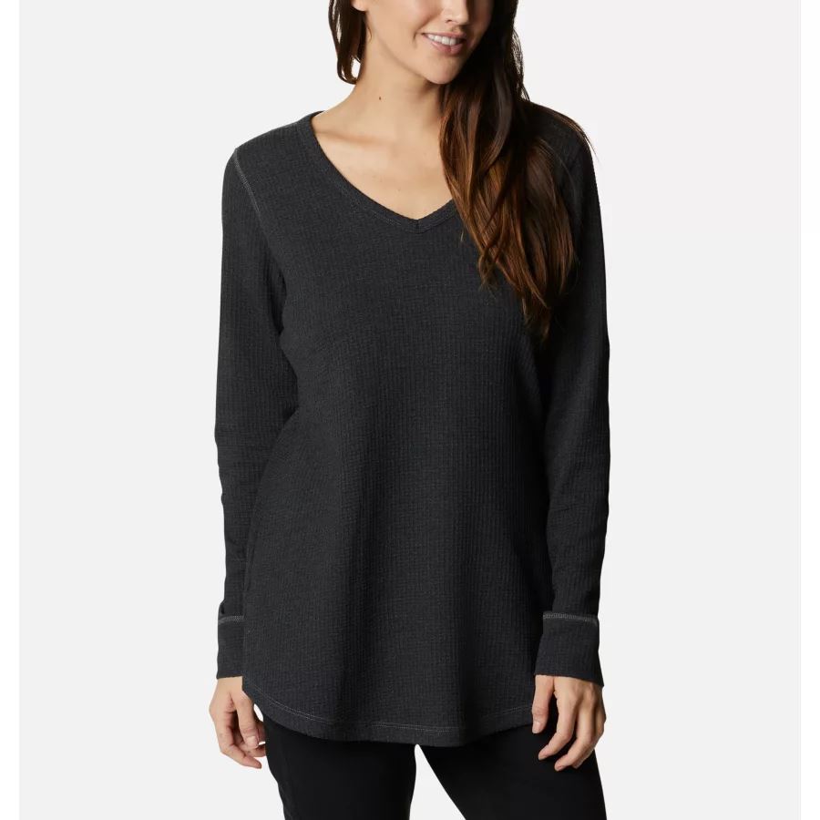 Women's Pine Peak Long Sleeve Thermal Tunic Black Heather Columbia