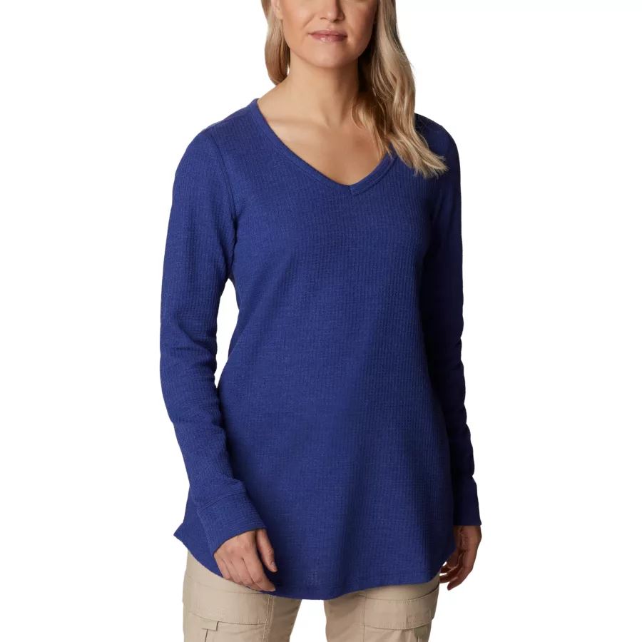 Women's Pine Peak Long Sleeve Thermal Tunic Dark Sapphire Heather Columbia