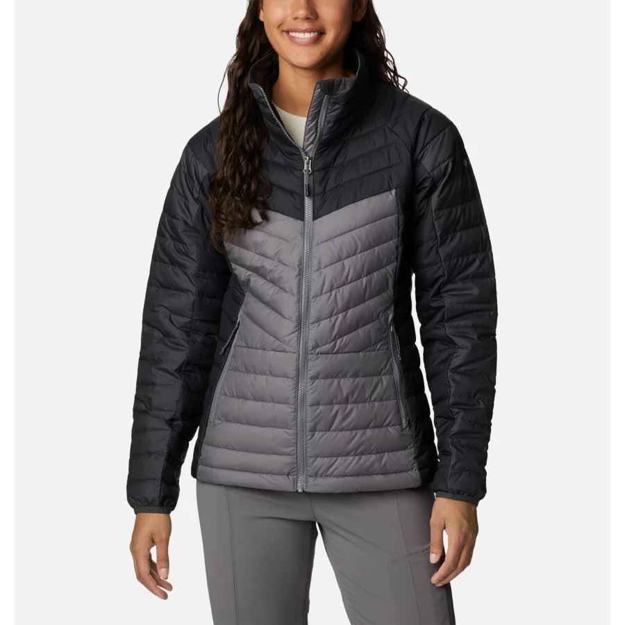 Women's Powder Lite II Full Zip Jacket Columbia City Grey/Shark/Black