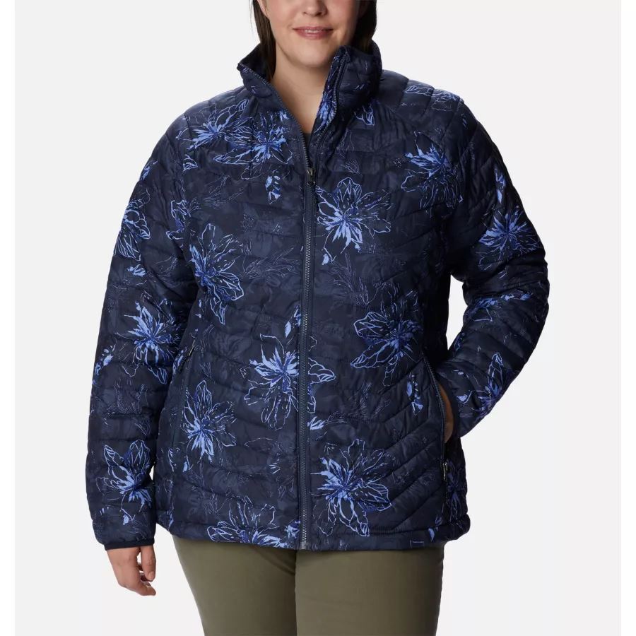 Women's Powder Lite Jacket Plus Size Columbia Nocturnal Aurelian Print